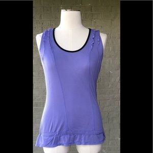 LULULEMON Mind over matter women’s purple ruffled tank size 6